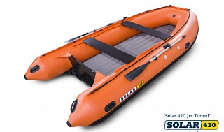 Лодка надувная моторная SOLAR-420 Strela Jet tunnel