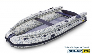 Лодка надувная моторная SOLAR-470 Super Jet tunnel